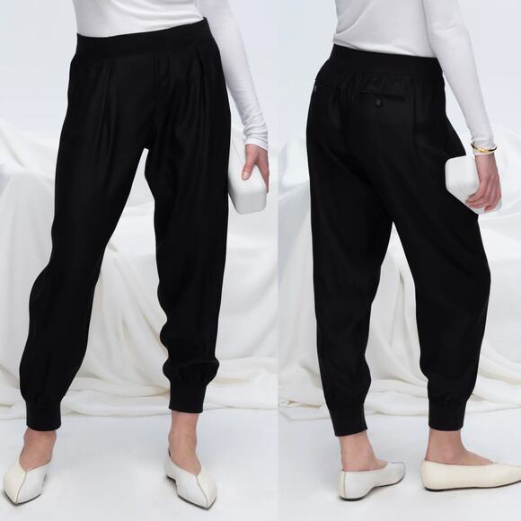 ATM Pants - NWOT ATM Pure Silk Jogger Pant Black S